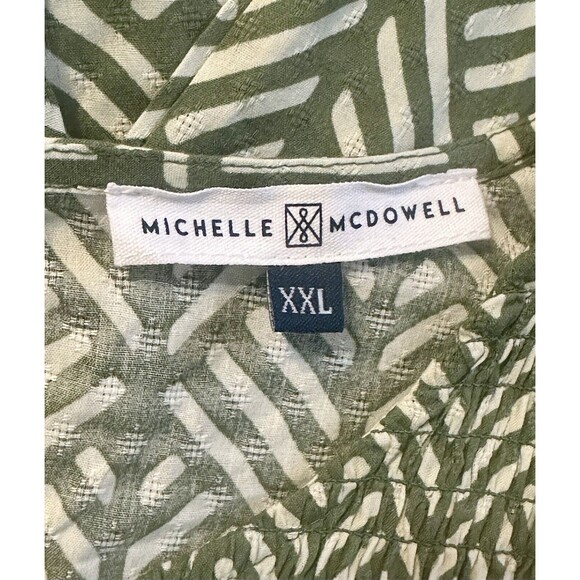 Michelle McDowell Size XXL Mills Peplum Babydoll Top Looking Up Vineyard Boho - Picture 12 of 13